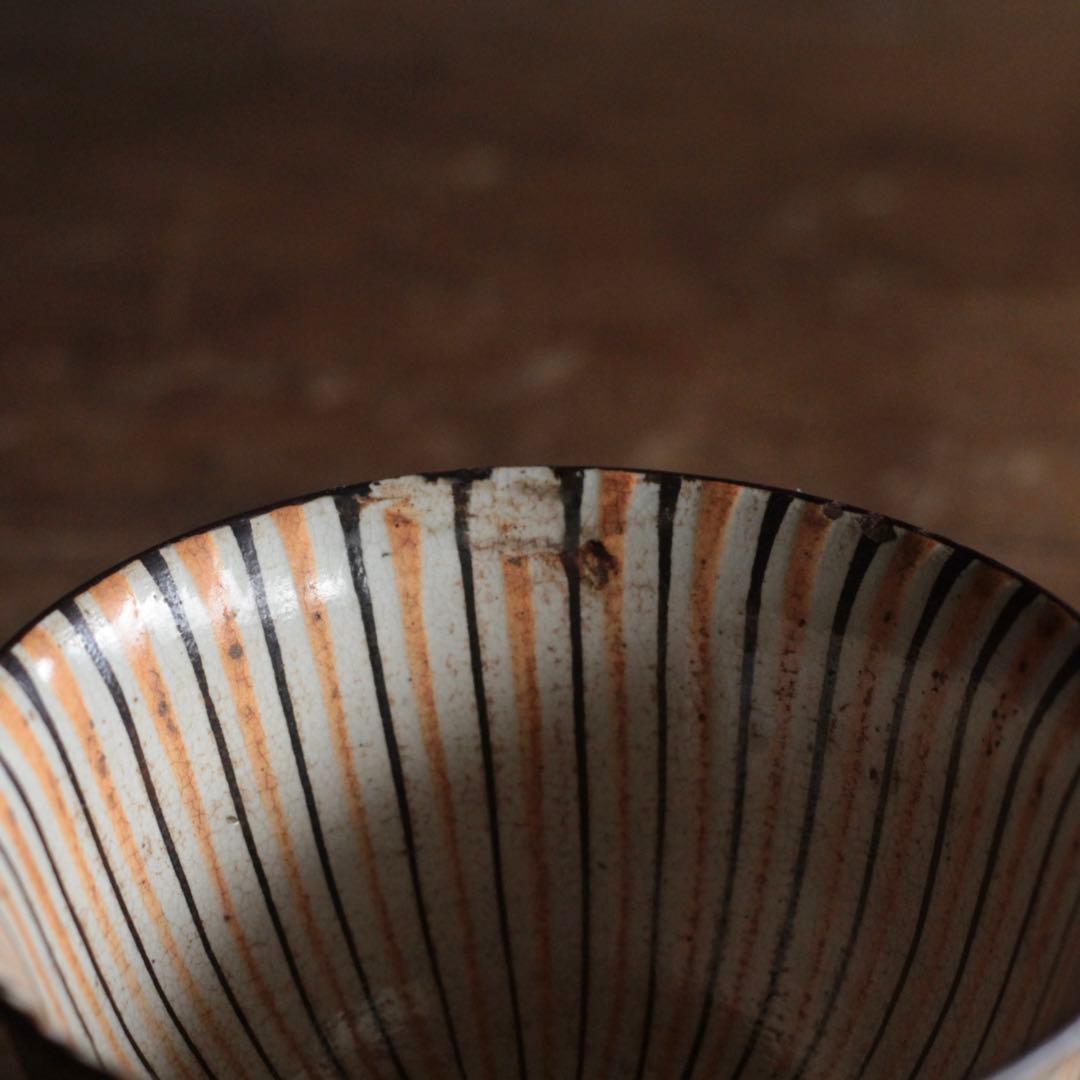 瀬戸 麦藁手 茶碗 江戸後期 茶道具 古美術 古道具 アンティーク